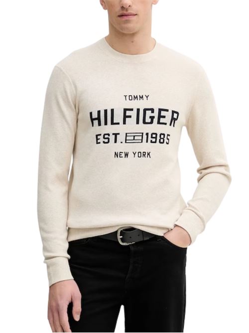 Maglione in cotone con scritta Tommy Hilfiger | MW0MW39533HGF